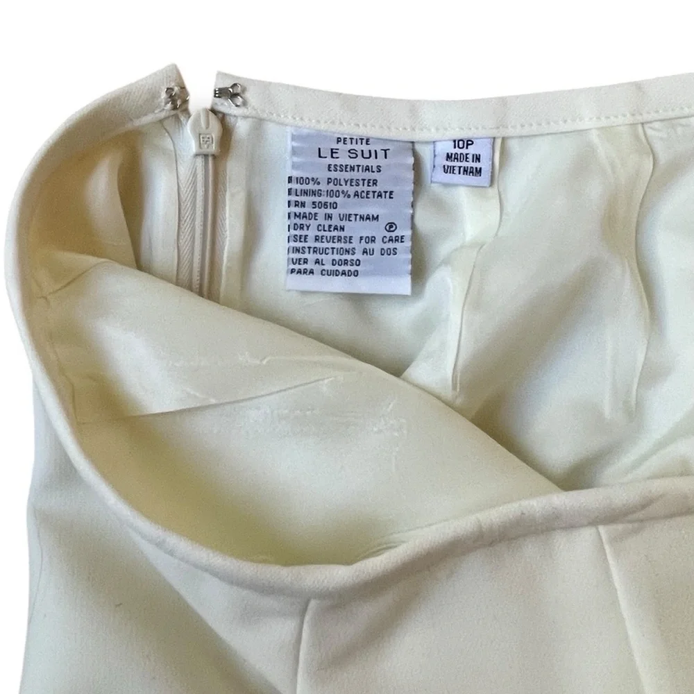 Le Suit Ivory Skirt size 10P - Picture 1 of 7